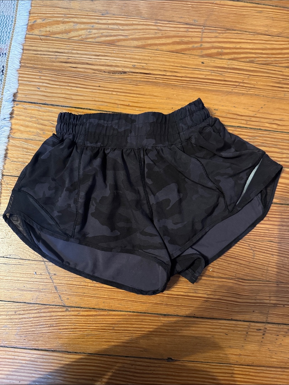 lululemon athletica Black Camo Athletic Shorts